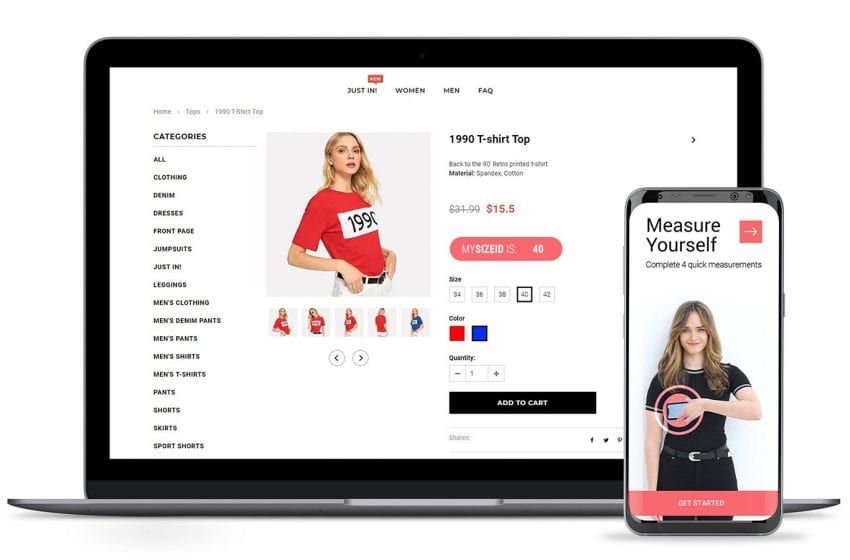 Shopping touchless con Mysizeid App